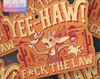 Yee Haw Donkey - Vinyl Sticker