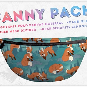 Forest Fox Pattern Fanny Pack