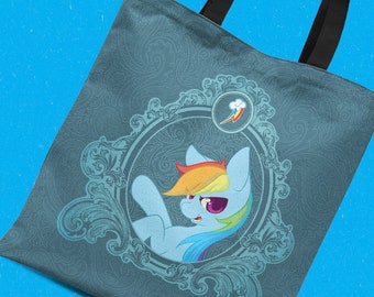 Vintage Rainbow Dash - Reusable Canvas Tote Bag