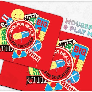Graffiti Sticker Bomb Mousepad | Deskmat| Playmat