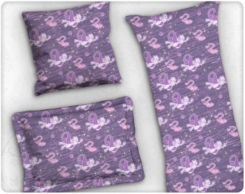 throw pillow, body pillow, pens pillow Mew and Mewtwo Pillow Cover