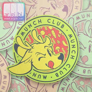 Munch Club Deer Cartoon Vinyl Sticker image 1