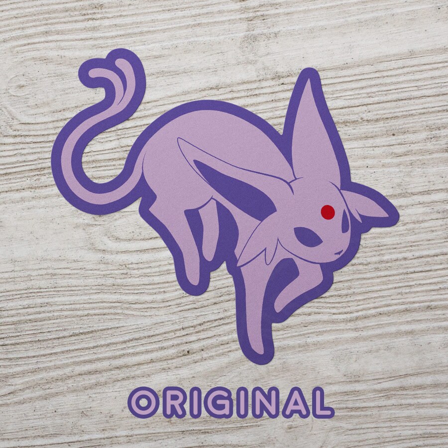 Everon Stickers Eeveelutions Espeon Vinyl Sticker - Laptop Stickers - Water Bottle ...