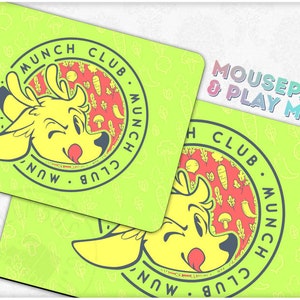 Munch Club Deer Design Mousepad | Deskmat | Playmat