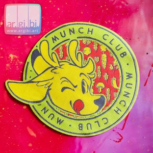 Munch Club Deer Woven Fabric Patch