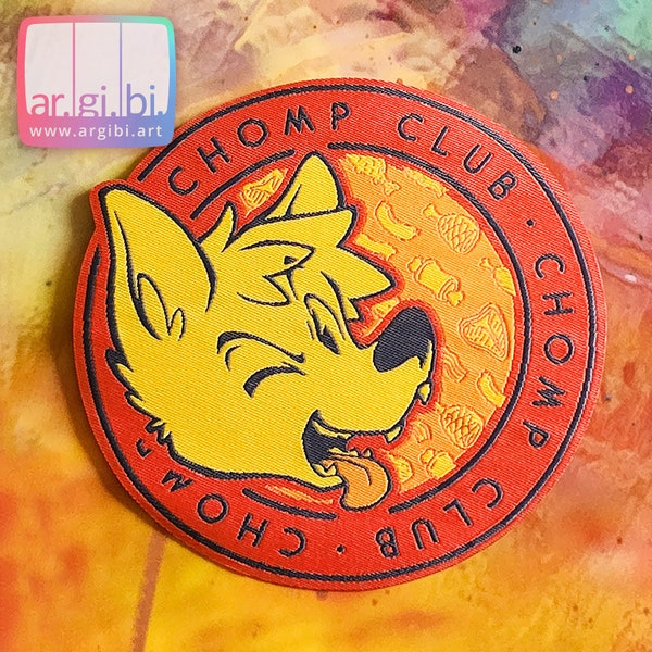 Chomp Club Wolf Woven Fabric Patch