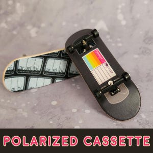 Polarized VHS Cassette Mini Finger Skateboard