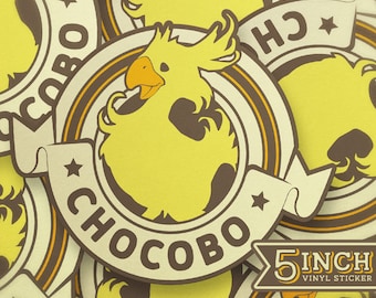 Chocobo Vinyl Sticker - Final Fantasy Stickers - Laptop Sticker - Water Bottle Sticker