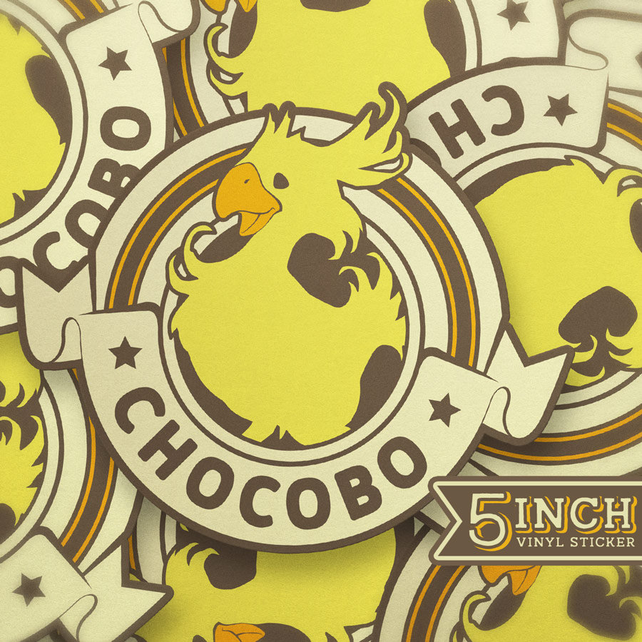 Chocobo Vinyl Sticker - Final Fantasy Stickers - Laptop Sticker - Wat…
