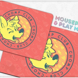 Chomp Club Wolf Design Mousepad | Deskmat | Playmat