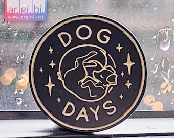 Dog Days Glow in the Dark Enamel Pin