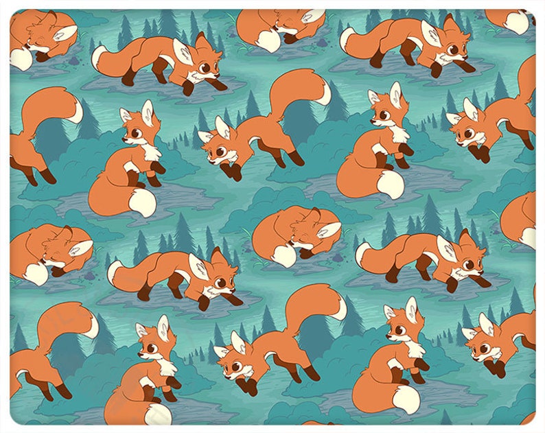 24 Forest Fox Bandana, Headband, Face Covering, Scarf, 100% Polyester image 2