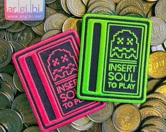 Insert Soul To Play Embroidered Fabric Patch