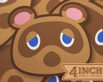 Pegatina de vinilo Tom Nook Animal Crossing / New Horizons / ACNH / Impermeable / Laminado