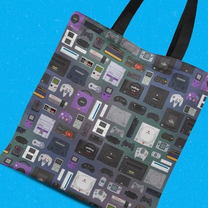 Pixel Gamer - Reusable Canvas Tote Bag
