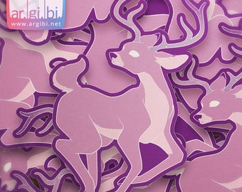 Star Deer Vinyl Sticker - Laptop Stickers - Water Bottle Stickers - Car Decal