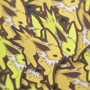 Eeveelutions Jolteon Vinyl Sticker - Laptop Stickers - Water Bottle Stickers - Car Decal image 1