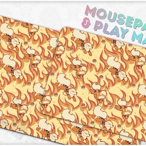 Arcanine and Growlithe Mousepad | Deskmat | Playmat