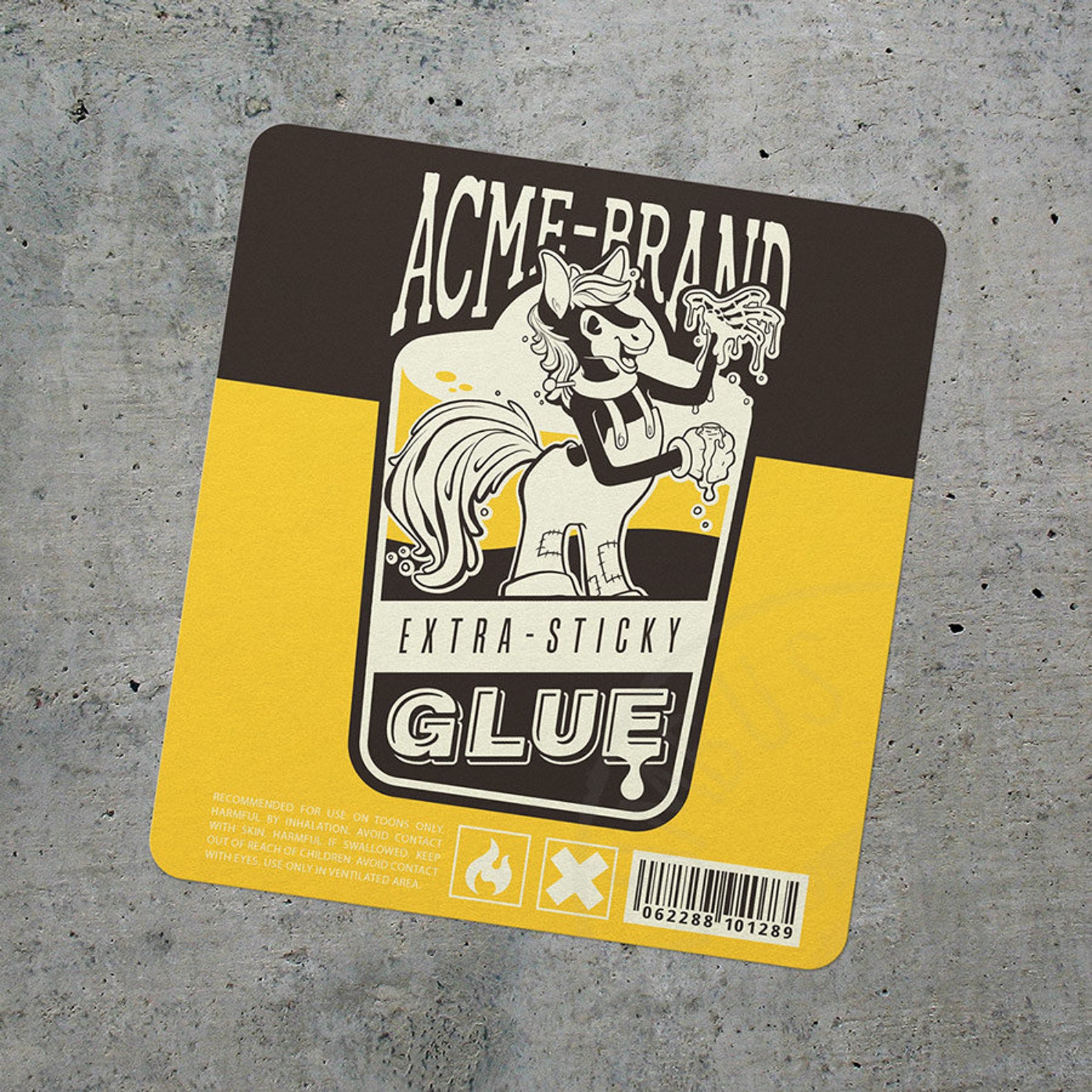 Acme Extra Sticky Glue Vinyl Sticker Etsy