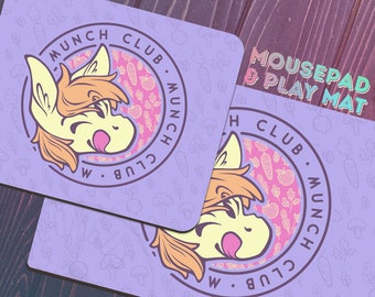 Munch Club Pony Design Mousepad | Deskmat | Playmat