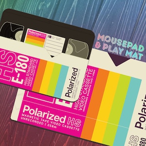 Tappetino per mouse / scrivania / gioco VHS Vaporwave polarizzato