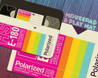 Polarized VHS Vaporwave Mousepad | Deskmat | Playmat