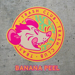 Trash Club Opossum Cartoon Vinyl Sticker image 3