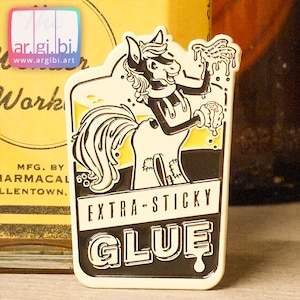 Acme Extra Sticky Glue Enamel Pin