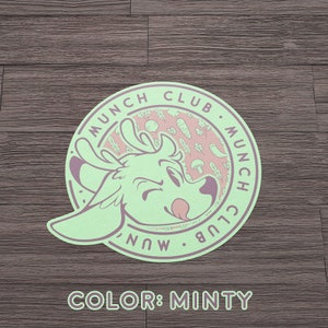 Munch Club Deer Cartoon Vinyl Sticker image 3