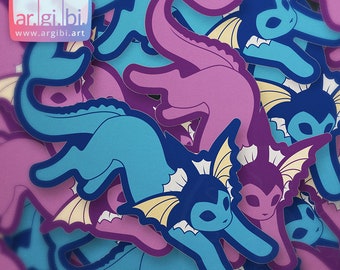 Eeveelutions Vaporeon Vinyl Sticker - Laptop Stickers - Water Bottle Stickers - Car Decal