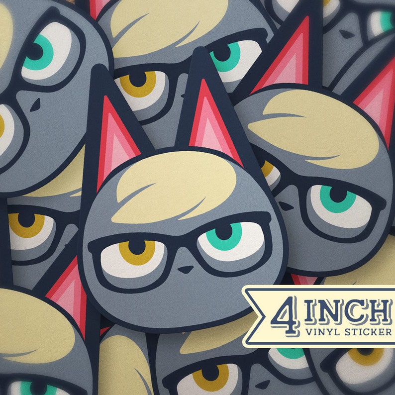 Raymond Animal Crossing Vinyl Sticker / New Horizons / ACNH / Etsy