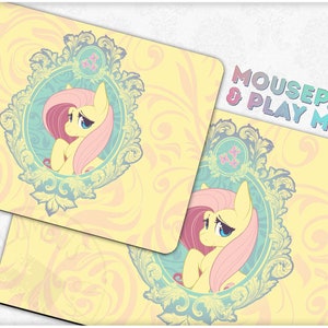 Vintage Fluttershy Mousepad | Deskmat| Playmat