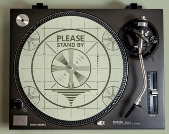 Please Stand By TV Test Pattern Record Player Slipmat