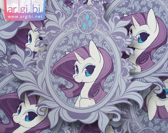 Pegatina de vinilo Vintage Rarity inspirada en MLP - Pegatinas para computadoras portátiles - Pegatinas para botellas de agua - Calcomanías para automóviles