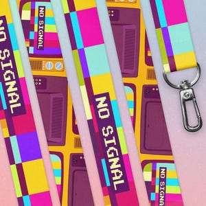 No Signal TV Test Pattern Lanyard