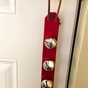 Personalized Sleigh Bell Door Hanger -  Christmas Sleigh Bells Door Hanger - GREAT CHRISTMAS GIFT- Last day to order for Christmas Dec 14th