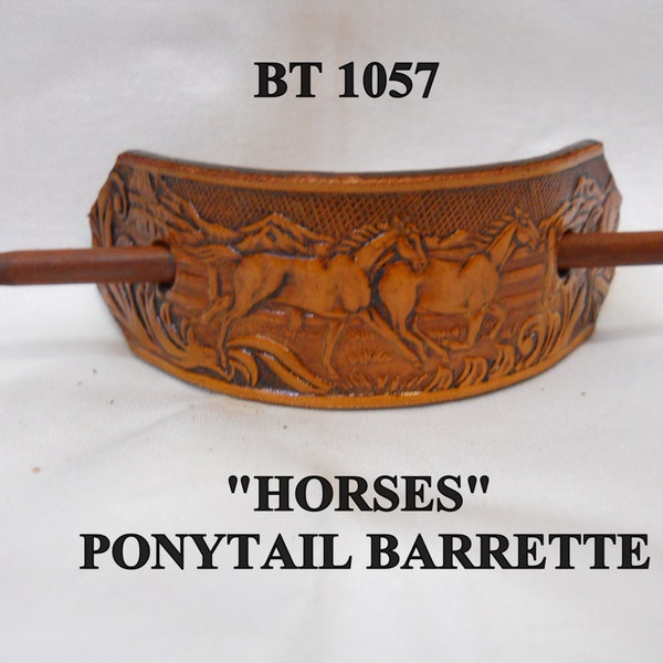 Leather Ponytail Etsy