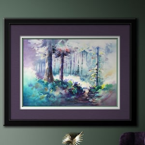 Hiking Wall Decor Watercolor PRINT, Hiking Wall Art, Hiking Trail PRINT, Hiking Trail Art, Hiking Art Watercolor Painting Hiking Home Decor
