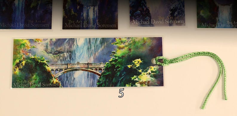 Multnomah Falls Watercolor Bookmarks, Laminated Pacific Northwest Art ...