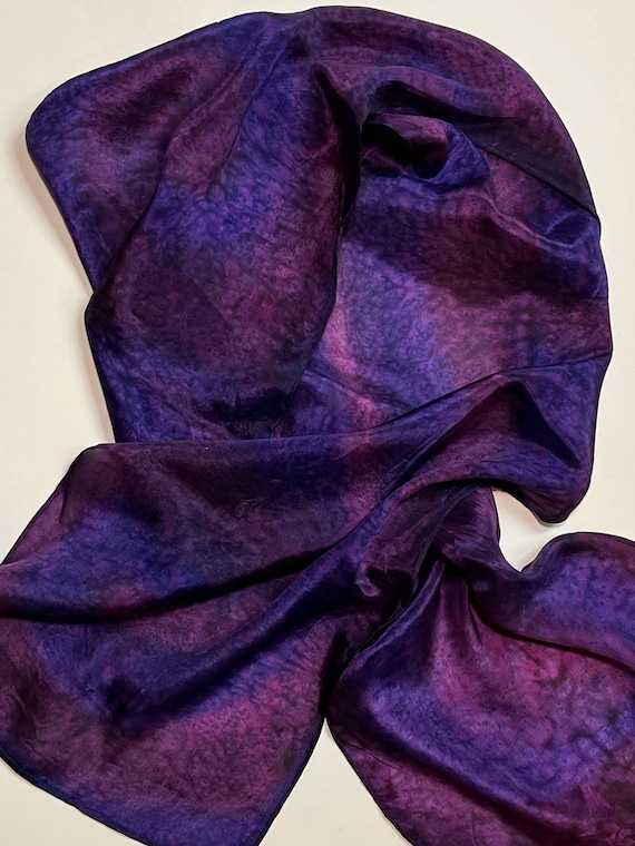 Purple silk scarf sale