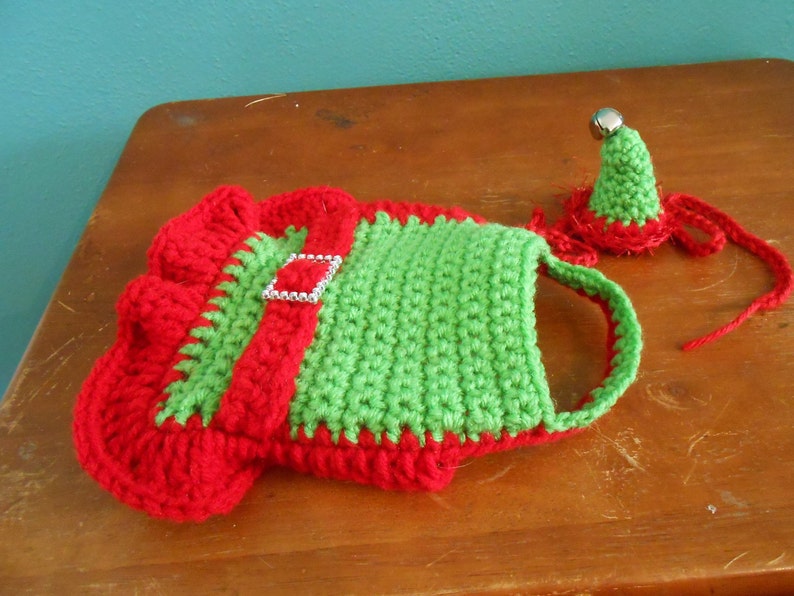 Xmas Guinea Pig Outfit Guinea Pig Sweater Guinea Pig Clothes Tiny Christmas Elf Dress Elf Costume for Guinea pig