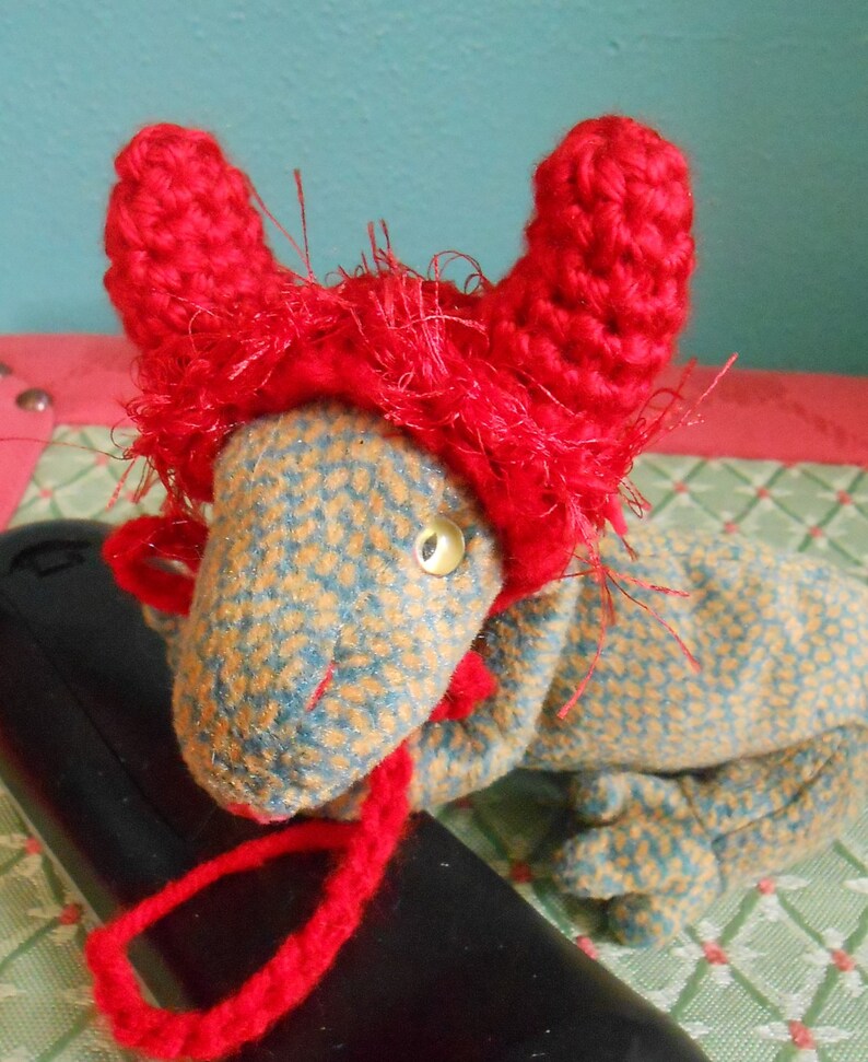 Guinea pig clothes Guinea pig Devil Hat Tiny pet Costume Crocheted Devil Horn Hat,for Bearded Dragon Halloween Guinea pig Costume