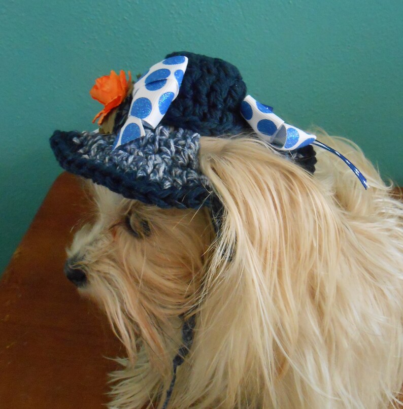Blue Dog Sun Hat Fancy Crocheted Cat or Dog Sunhat Summer Etsy