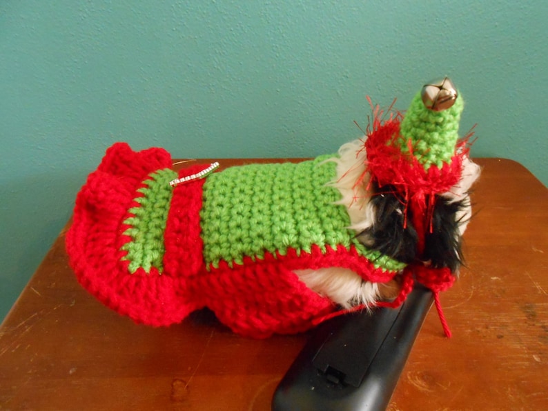 Xmas Guinea Pig Outfit Guinea Pig Sweater Guinea Pig Clothes Tiny Christmas Elf Dress Elf Costume for Guinea pig