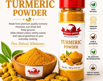 Pure Ground Turmeric - Haldi Powder - Authentic Indian Spice