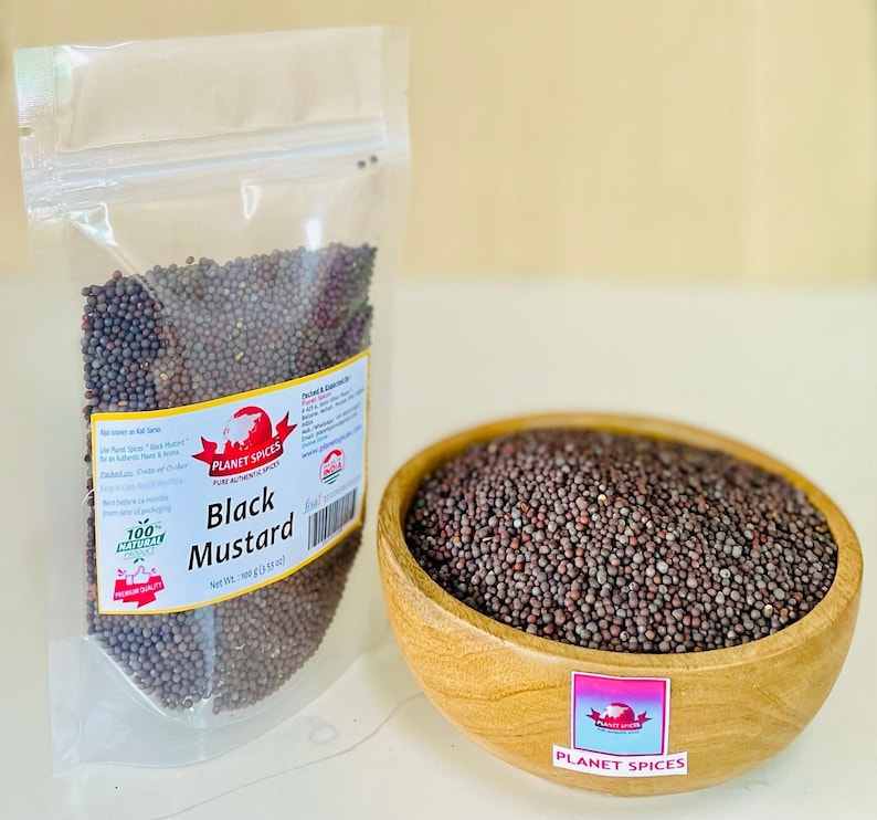 Black Mustard Seeds Kali Sarso Strong Mustard Flavour image 2