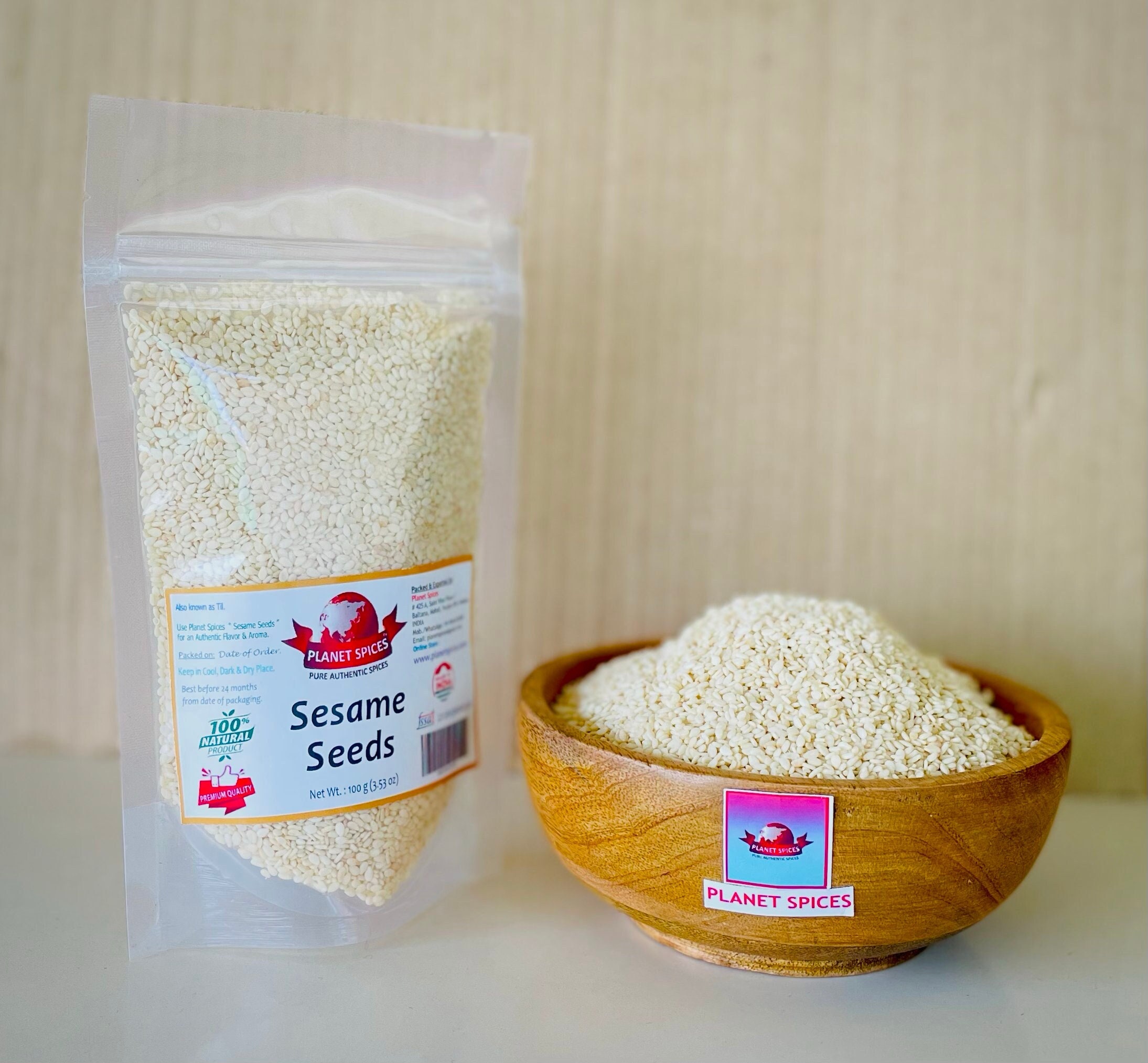 White Sesame HULLED BIO 1 Kg - BIO PLANET - View #10