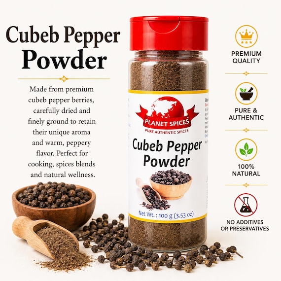 Cubeb Pepper Powder - Ground Allspice - Kabab Chini