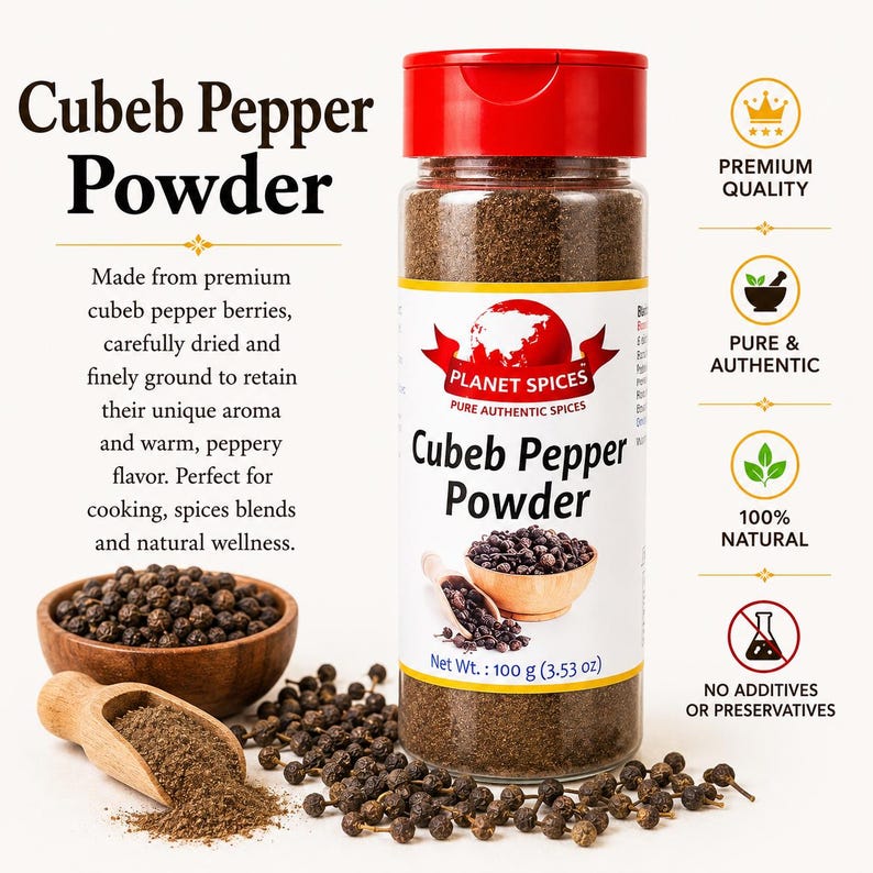 Kubebenpfefferpulver – gemahlener Piment – Kabab Chini Bild 1