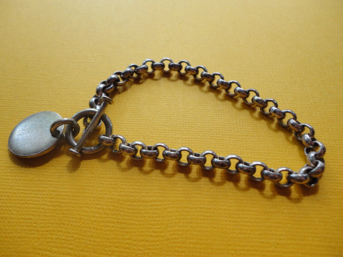 Silver Chain Vintage Bracelet Unisex Free Shipping | Etsy